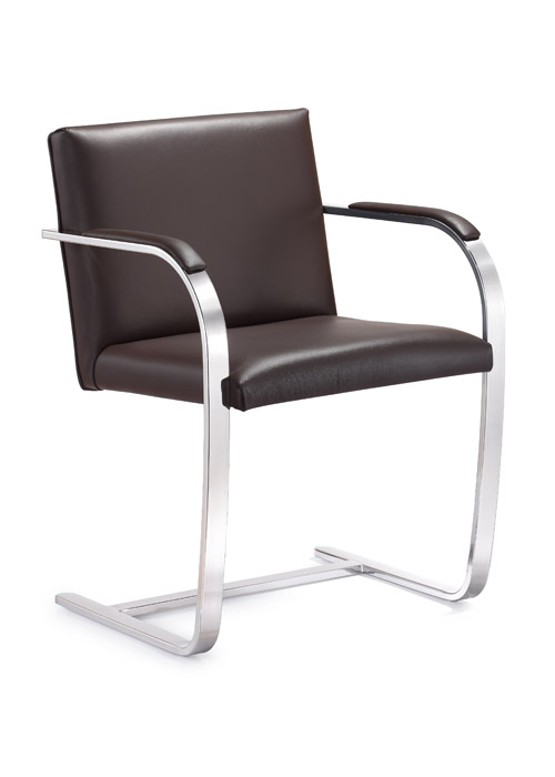 Arlo Italian top grain leather side chair