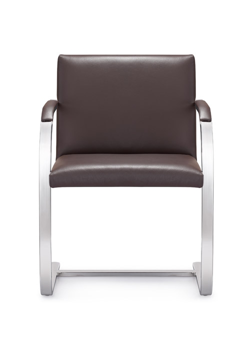 Arlo Italian top grain leather side chair