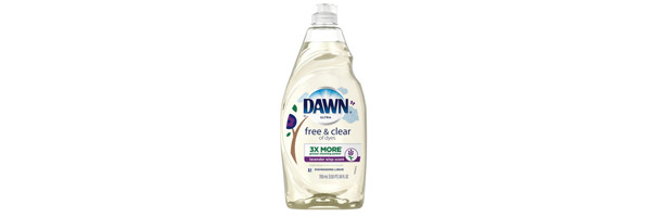 Dawn clear dishwashing liquid image